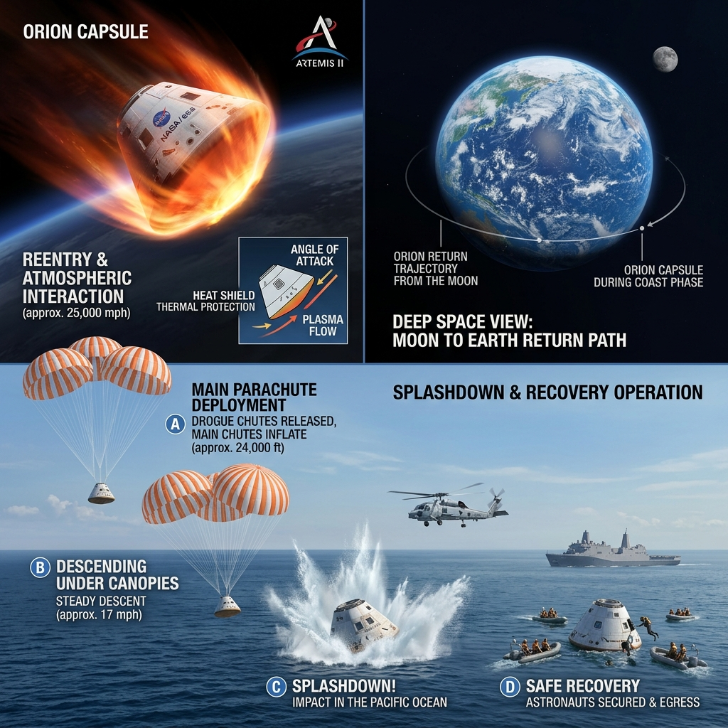 Artemis II Astronauts Return Safely to Earth After Historic Flight Around the Moon